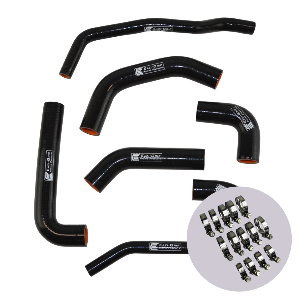 [HOSEKITKAW005] Eazi-Grip Silicone Hose and Clip Kit for Kawasaki ZX-10R 2016 - 2020, black