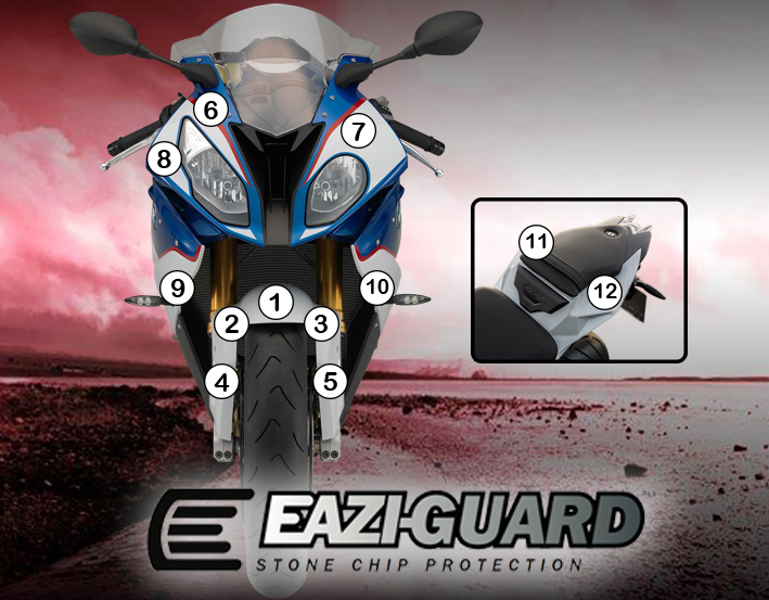 [GUARDBMW003] Eazi-Guard Paint Protection Film for BMW S1000RR 2015 - 2017, gloss or matte (Gloss)