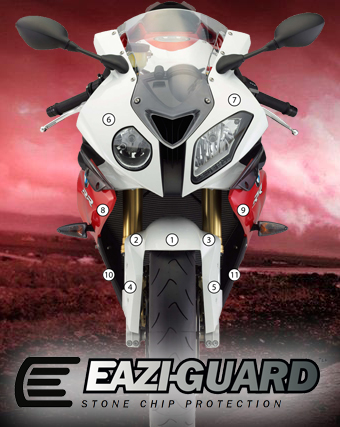 [GUARDBMW004] Eazi-Guard Paint Protection Film for BMW S1000RR HP4 2009 - 2014, gloss or matte (Gloss)