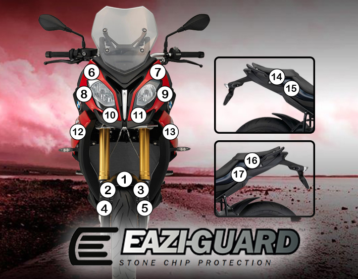 [GUARDBMW006] Eazi-Grip Paint Protection Film for BMW S1000XR 2015 - 2018, gloss or matte (Gloss)