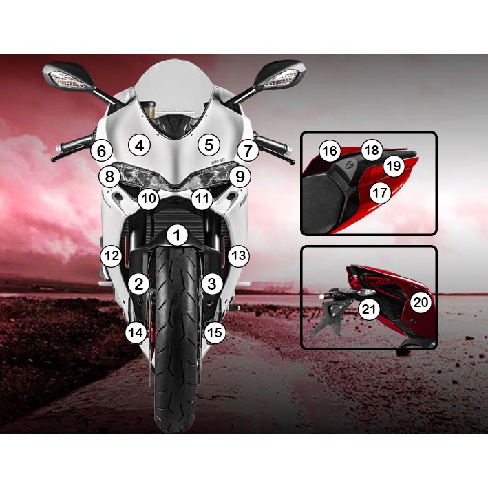 [GUARDDUC001] Eazi-Grip Paint Protection Film for Ducati Panigale 1299, gloss or matte (Gloss)