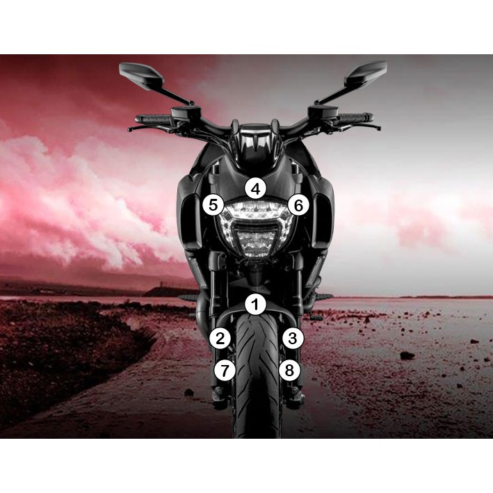 [GUARDDUC002] Eazi-Grip Paint Protection Film for Ducati Diavel 2011 - 2018, gloss or matte (Gloss)