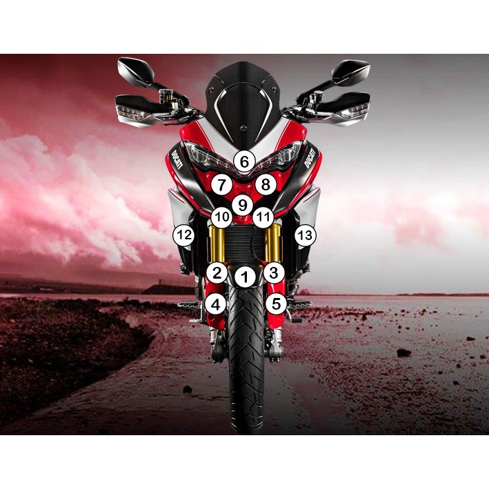 [GUARDDUC003] Eazi-Grip Paint Protection Film for Ducati Multistrada 1200, gloss or matte (Gloss)