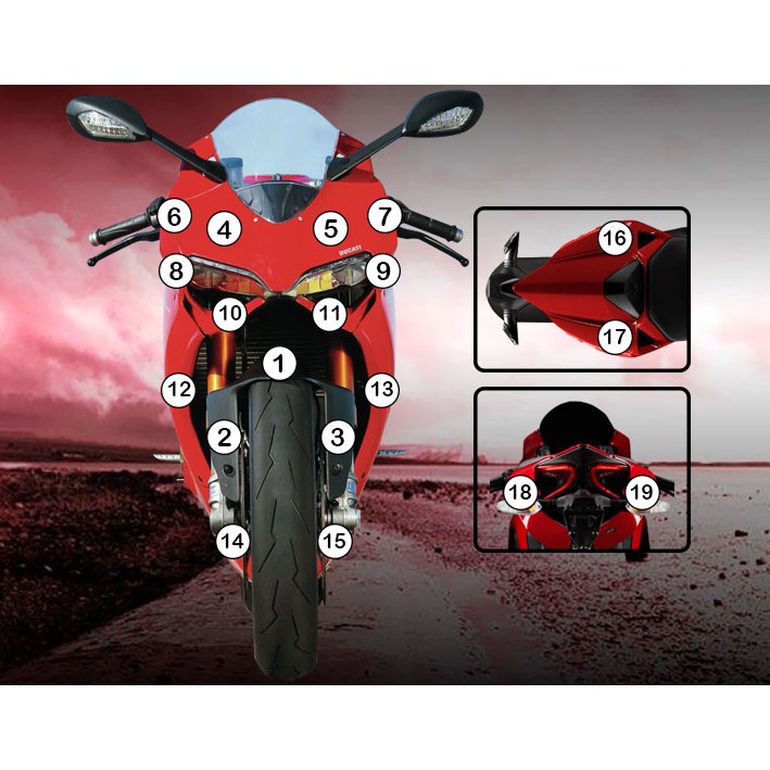 [GUARDDUC004] Eazi-Grip Paint Protection Film for Ducati Panigale 899 1199, gloss or matte (Gloss)