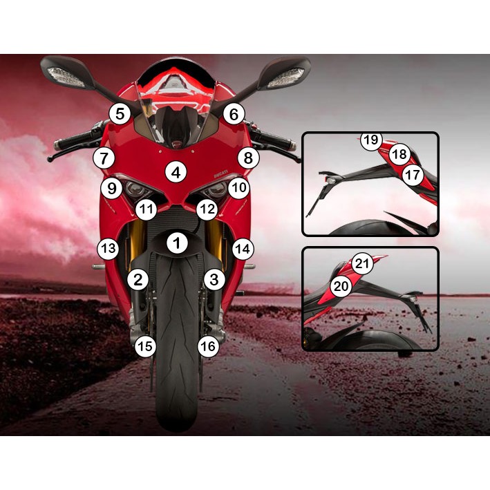 [GUARDDUC008] Eazi-Grip Paint Protection Film for Ducati Panigale V4 2018 - 2019, gloss or matte (Gloss)