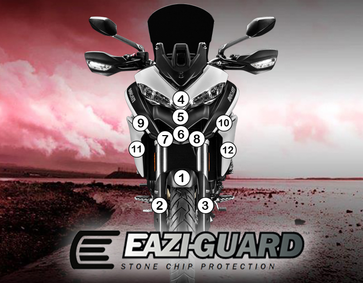 Eazi-Grip Paint Protection Film for Ducati Multistrada 950, gloss or matte