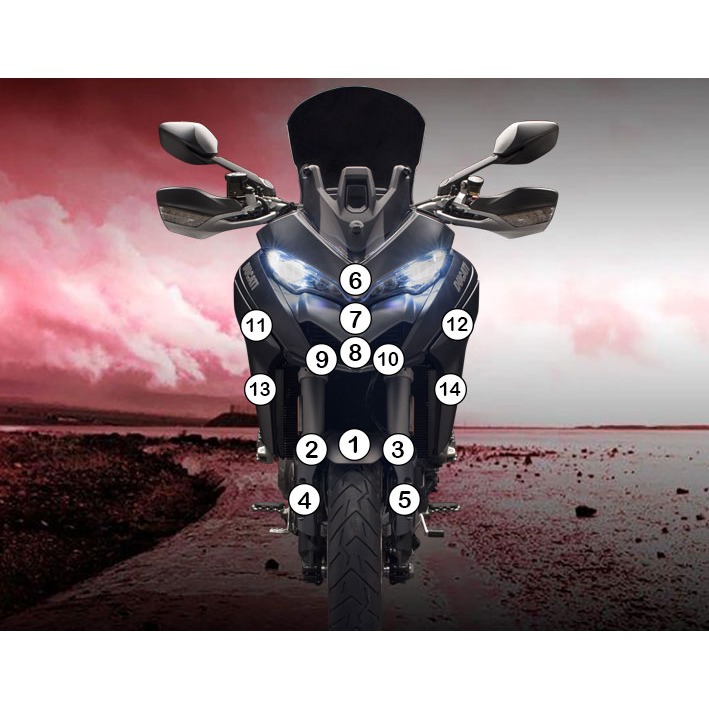 [GUARDDUC010] Eazi-Grip Paint Protection Film for Ducati Multistrada 1260 1260S, gloss or matte (Gloss)