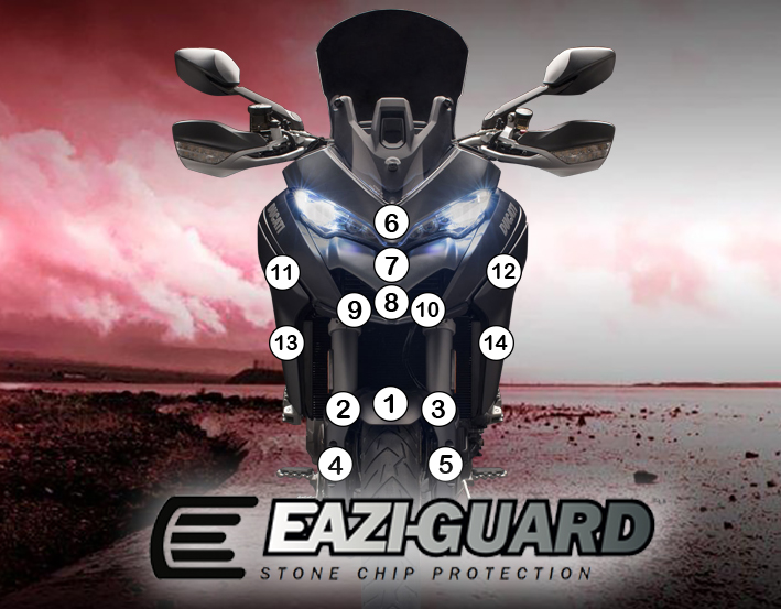 [GUARDDUC010] Eazi-Guard Paint Protection Film for Ducati Multistrada 1260 1260S, gloss or matte (Gloss)