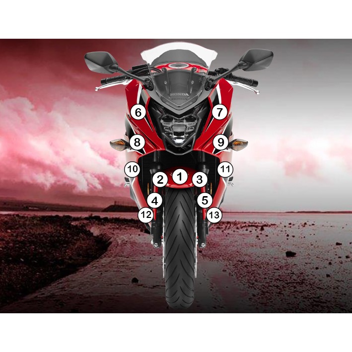 Eazi-Grip Paint Protection Film for Honda CBR650F 2014 - 2018, gloss or matte