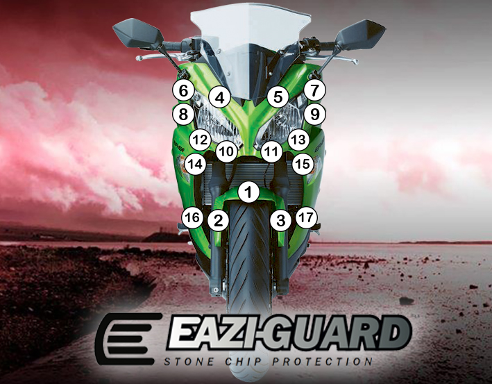 Eazi-Grip Paint Protection Film for Kawasaki Ninja 650 2012 - 2016, gloss or matte