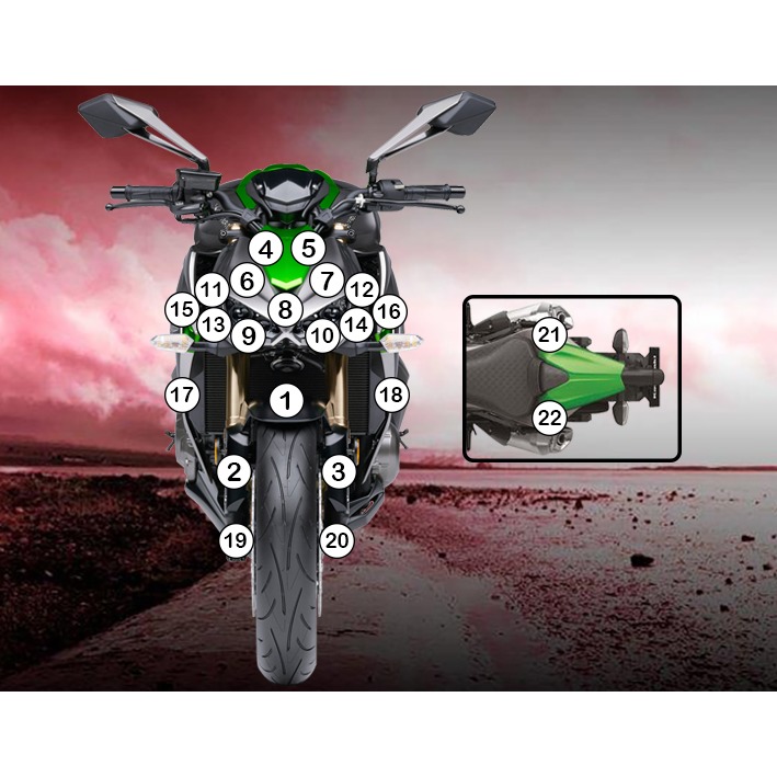 [GUARDKAW004] Eazi-Grip Paint Protection Film for Kawasaki Z1000, gloss or matte (Gloss)