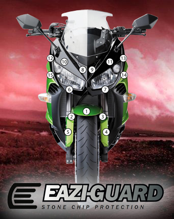 [GUARDKAW005] Eazi-Guard Paint Protection Film for Kawasaki Ninja 1000 2011 - 2016, gloss or matte (Gloss)