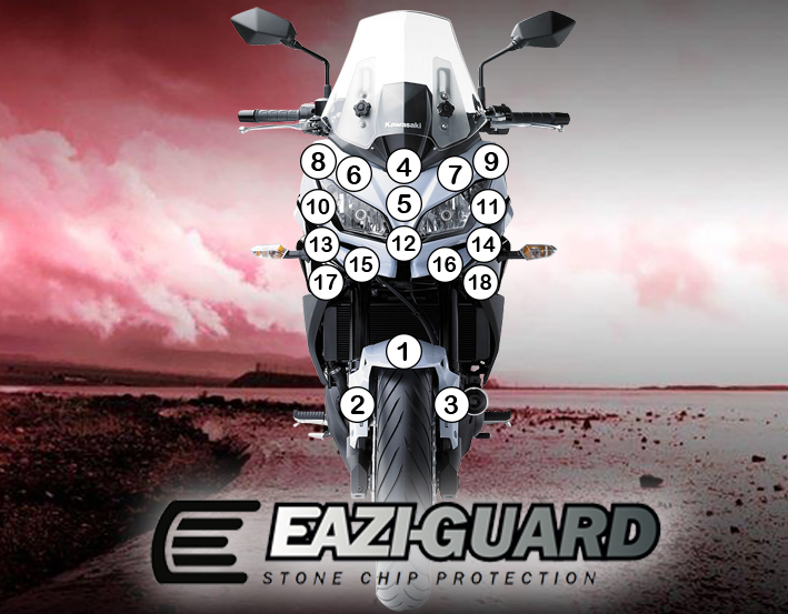 [GUARDKAW009] Eazi-Grip Paint Protection Film for Kawasaki Versys 650 2015 - 2017, gloss or matte (Gloss)