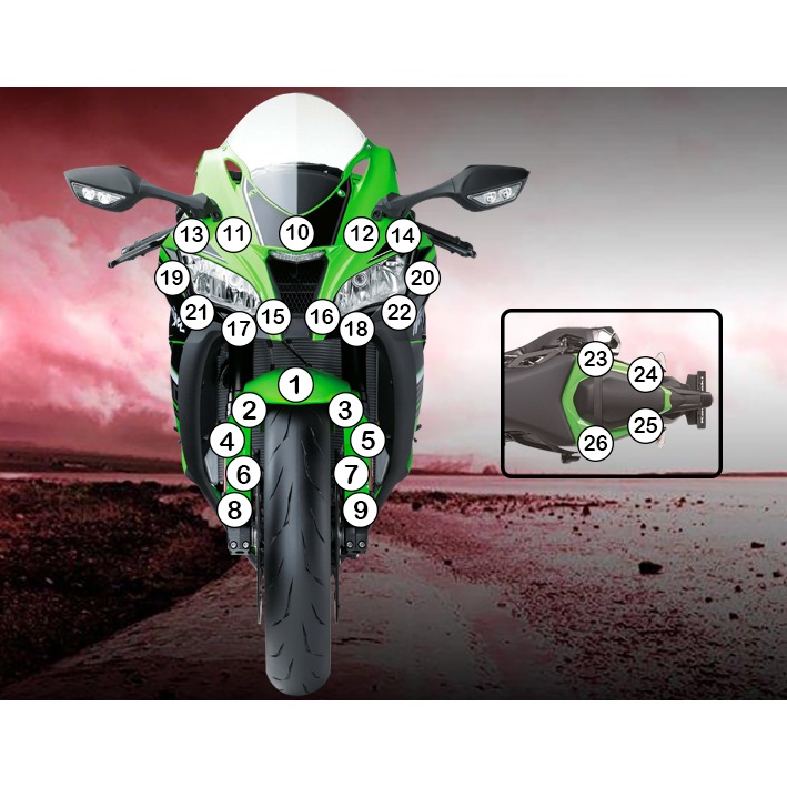 Eazi-Grip Paint Protection Film for Kawasaki ZX-10R, gloss or matte