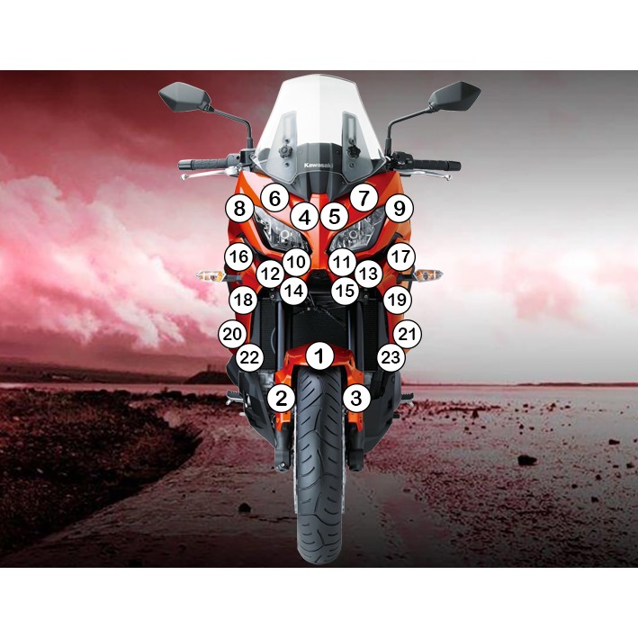 Eazi-Grip Paint Protection Film for Kawasaki Versys 1000 2015 - 2018, gloss or matte