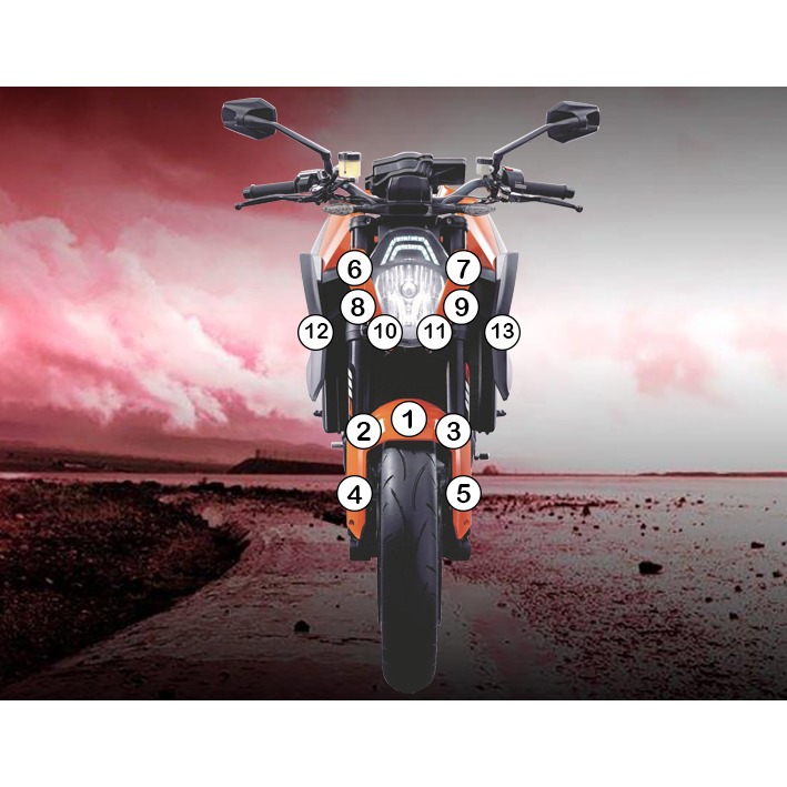 [GUARDKTM001] Eazi-Grip Paint Protection Film for KTM 1290 Super Duke R 2014 - 2016, gloss or matte (Gloss)