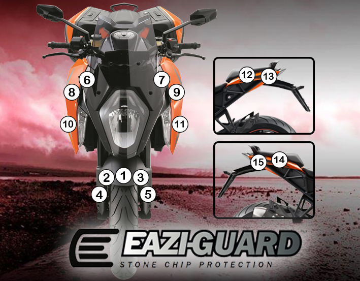 Eazi-Grip Paint Protection Film for KTM 1290 Super Duke GT, gloss or matte