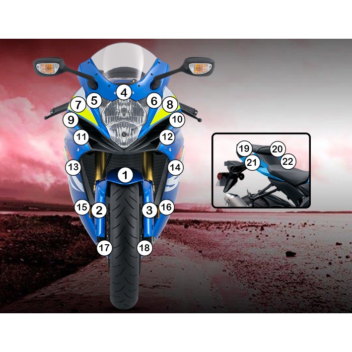 [GUARDSUZ001] Eazi-Grip Paint Protection Film for Suzuki GSX-R 600 / 750, gloss or matte (Gloss)