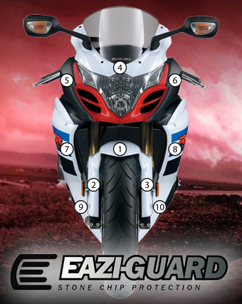 [GUARDSUZ002] Eazi-Guard Paint Protection Film for Suzuki GSX-R 1000 2009 - 2016, gloss or matte (Gloss)