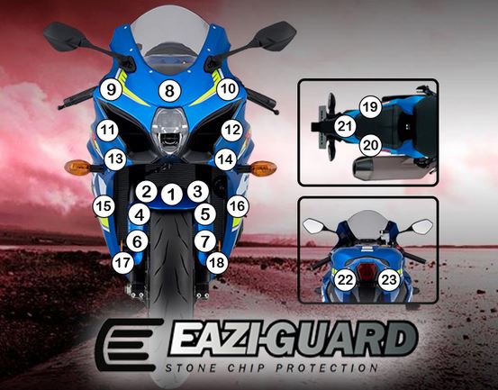 [GUARDSUZ004] Eazi-Guard Paint Protection Film for Suzuki GSX-R 1000, gloss or matte (Gloss)