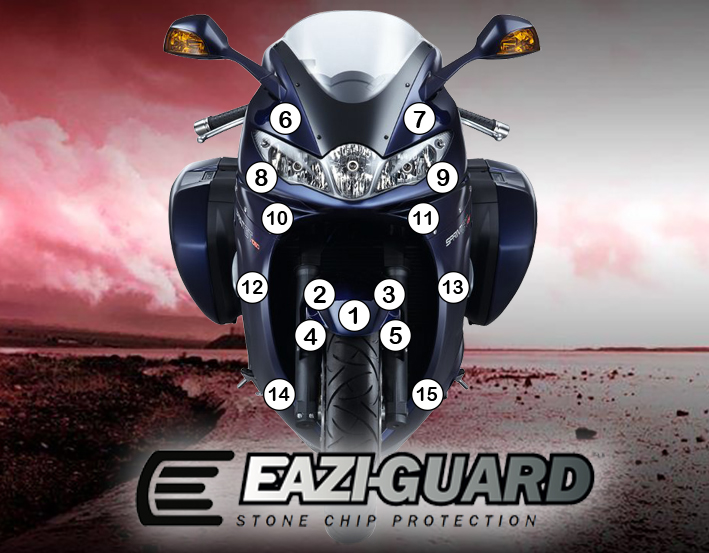 [GUARDTRI002] Eazi-Guard Paint Protection Film for Triumph Sprint GT 2010 - 2017, gloss or matte (Gloss)