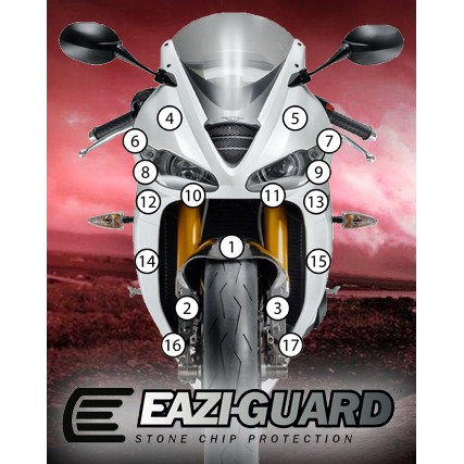 Eazi-Grip Paint Protection Film for Triumph Daytona 675 / R, gloss or matte