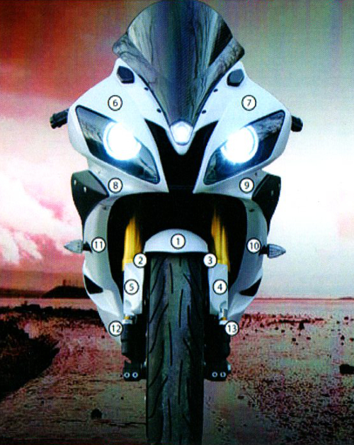 [GUARDYAM003] Eazi-Guard Paint Protection Film for Yamaha YZF-R6 2008 - 2016, gloss or matte (Gloss)