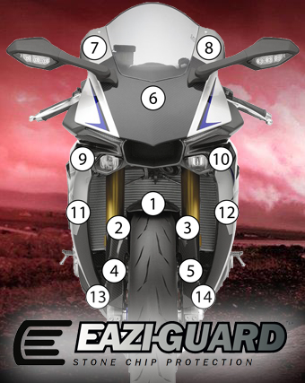[GUARDYAM005] Eazi-Grip Paint Protection Film for Yamaha YZF-R1M 2015 - 2019, gloss or matte (Gloss)