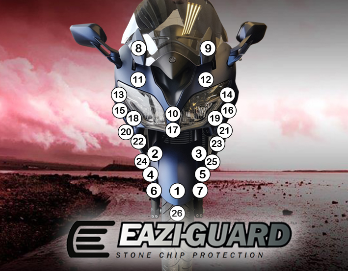 [GUARDYAM007] Eazi-Grip Paint Protection Film for Yamaha FJR1300AE/AS, gloss or matte (Gloss)
