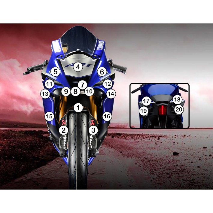 [GUARDYAM008] Eazi-Grip Paint Protection Film for Yamaha YZF-R6, gloss or matte (Gloss)