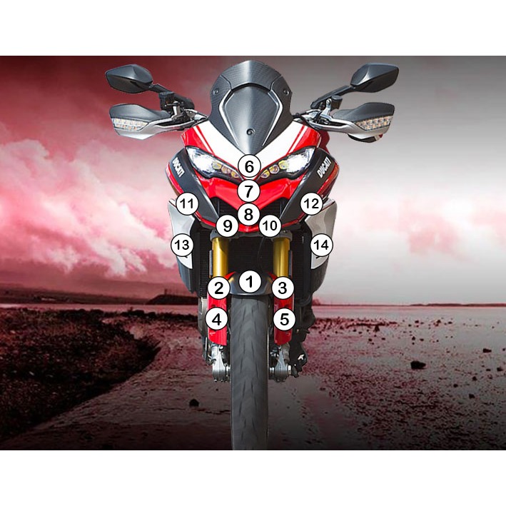 [GUARDDUC011] Eazi-Grip Paint Protection Film for Ducati Multistrada 1260 Pikes Peak, gloss or matte (Gloss)