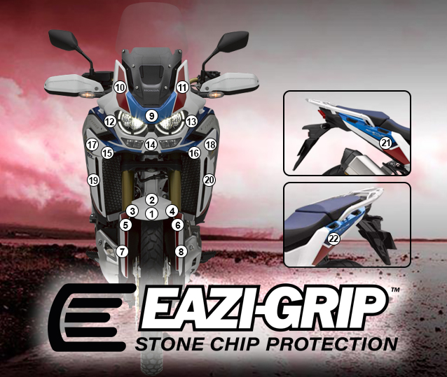 [GUARDHON013] Eazi-Guard Paint Protection Film for Honda Africa Twin Adventure Sports 2020, gloss or matte (Gloss)