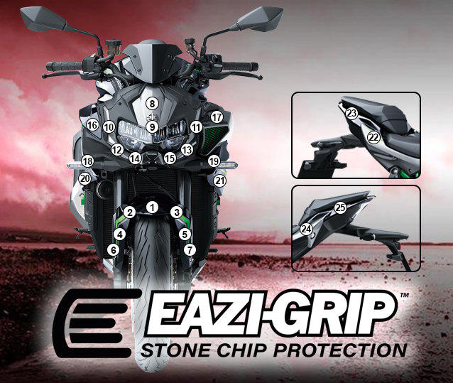[GUARDKAW022] Eazi-Guard Paint Protection Film for Kawasaki ZH2, gloss or matte (Gloss)
