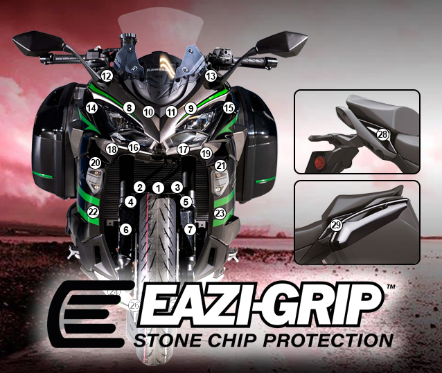 [GUARDKAW023] Eazi-Grip Paint Protection Film for Kawasaki Ninja 1000SX, gloss or matte (Gloss)