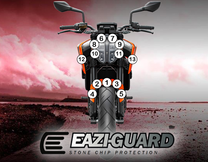 [GUARDKTM005] Eazi-Guard Paint Protection Film for KTM 790 890 Duke, gloss or matte (Gloss)
