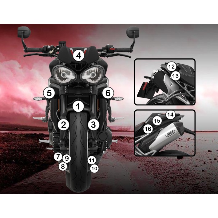 Eazi-Grip Paint Protection Film for Triumph Speed Triple, gloss or matte
