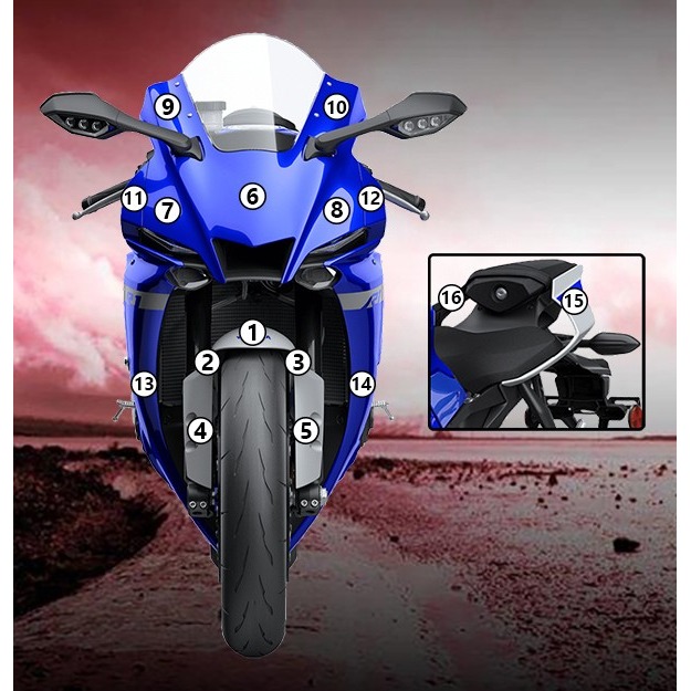 Eazi-Grip Paint Protection Film for Yamaha YZF-R1, gloss or matte