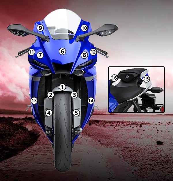 [GUARDYAM010] Eazi-Guard Paint Protection Film for Yamaha YZF-R1 2020, gloss or matte (Gloss)