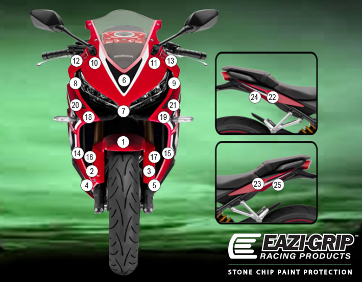[GUARDHON017] Eazi-Grip Paint Protection Film for Honda CBR650R 2019 - 2023, gloss or matte (Gloss)