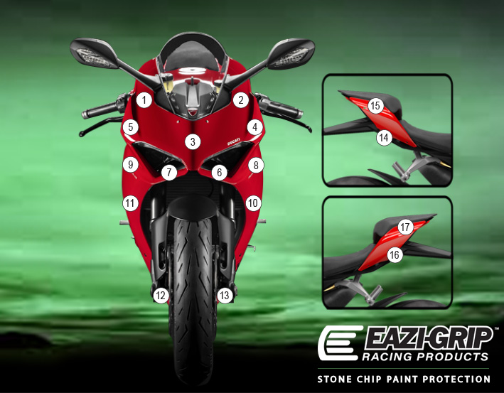 [GUARDDUC012] Eazi-Guard Paint Protection Film for Ducati Panigale V2, gloss or matte (Gloss)