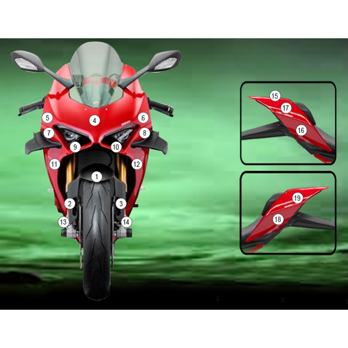 [GUARDDUC014] Eazi-Grip Paint Protection Film for Ducati Panigale V4 2020 - 2022, gloss or matte (Gloss)