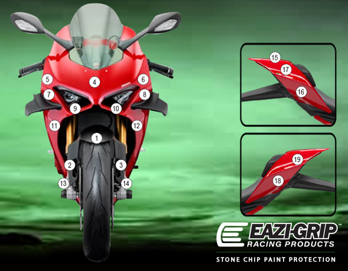 [GUARDDUC014] Eazi-Grip Paint Protection Film for Ducati Panigale V4 2020 - 2022, gloss or matte (Gloss)