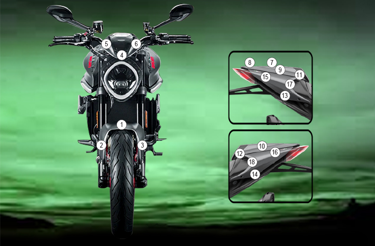 [GUARDDUC015] Eazi-Grip Paint Protection Film for Ducati Monster 2021, gloss or matte (Gloss)