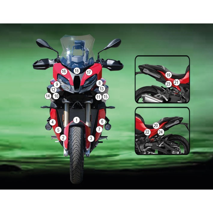 [GUARDBMW009] Eazi-Grip Paint Protection Film for BMW S1000XR 2020, gloss or matte (Gloss)
