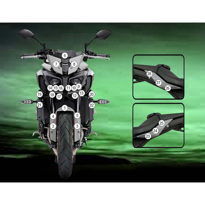 Eazi-Grip Paint Protection Film for Yamaha MT-10, gloss or matte