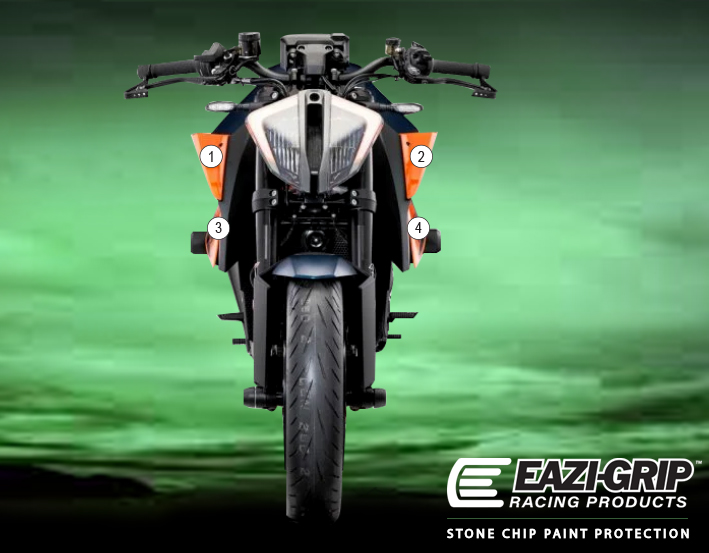 [GUARDKTM007] Eazi-Guard Paint Protection Film for KTM 1290 Super Duke R, gloss or matte (Gloss)