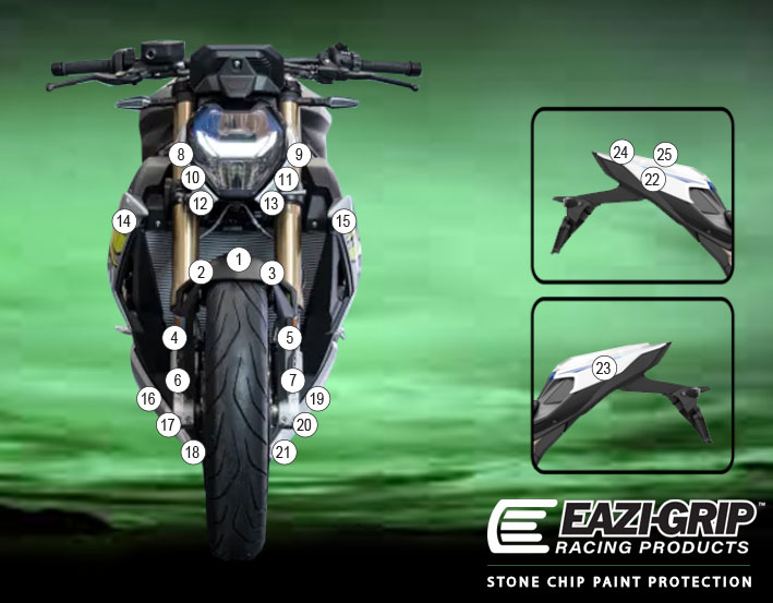 [GUARDBMW012] Eazi-Guard Paint Protection Film for BMW S1000R 2021, gloss or matte (Gloss)