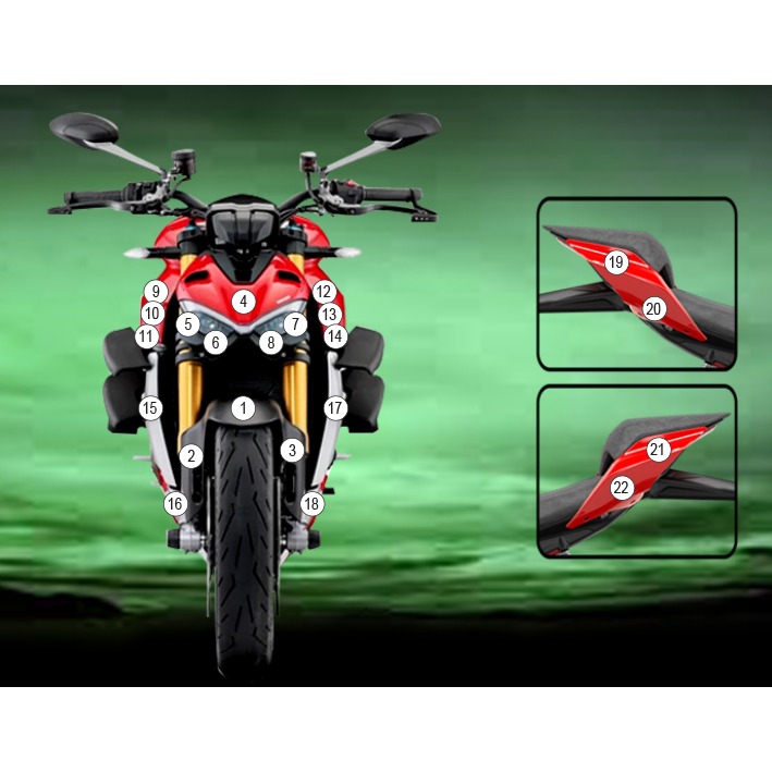 [GUARDDUC017] Eazi-Grip Paint Protection Film for Ducati Streetfighter V4 2020 - 2022, gloss or matte (Gloss)