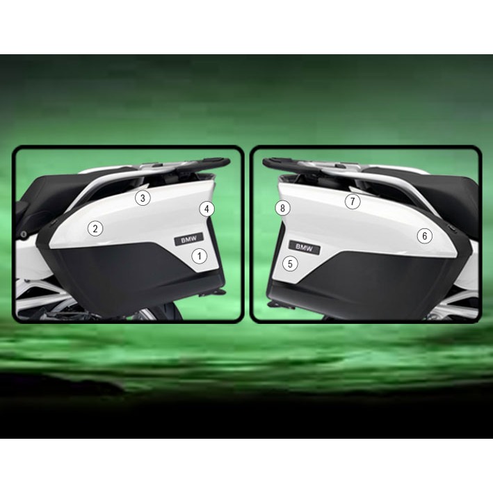 [PANNIERBMW003] Eazi-Grip Pannier Protection Film for BMW R1200RT R1250RT K1600GT, gloss or matte (Gloss)