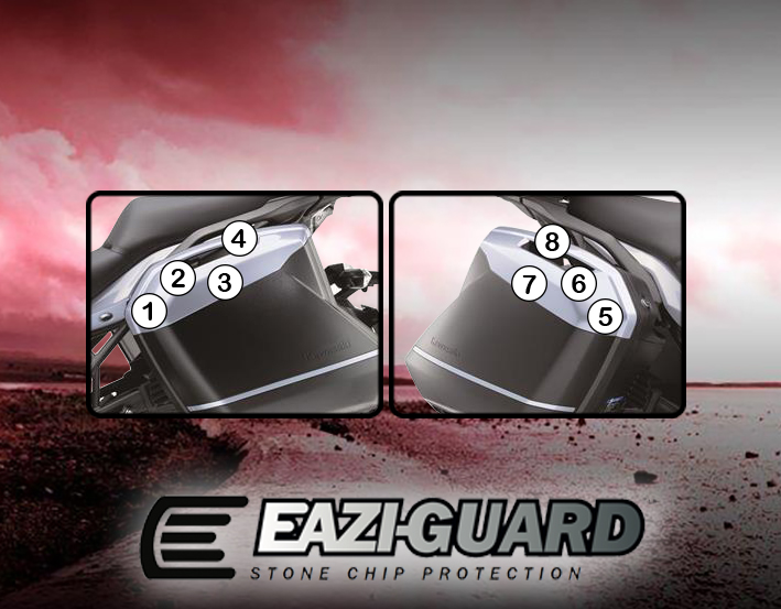 [PANNIERKAW001] Eazi-Guard Pannier Protection Film for Kawasaki Ninja Versys, gloss or matte (Gloss)